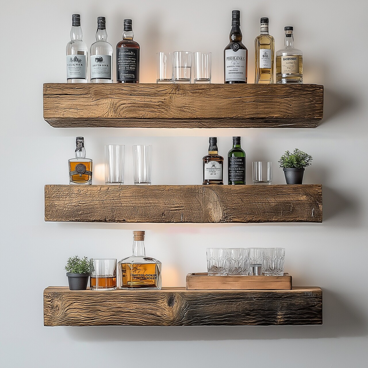 Raft de perete, Hanah Home, Raf274, Lemn - imagine 5